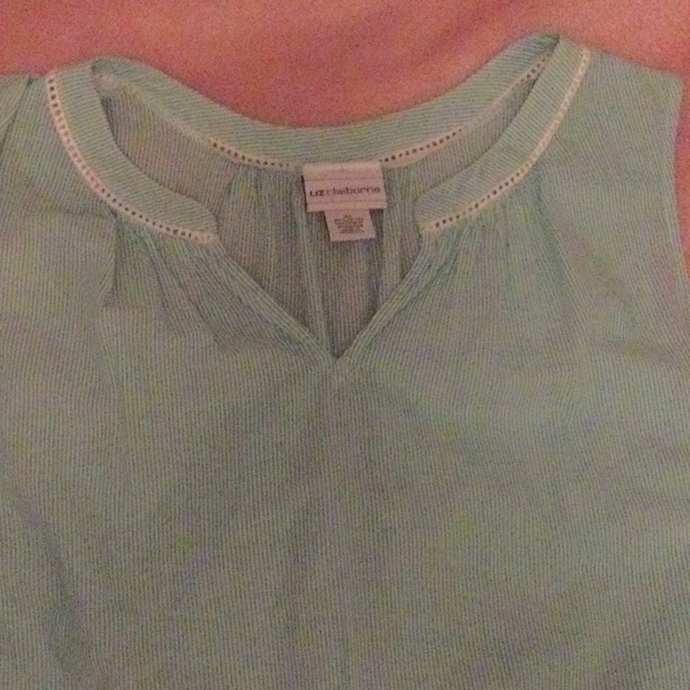 Mint pinstripe tank top